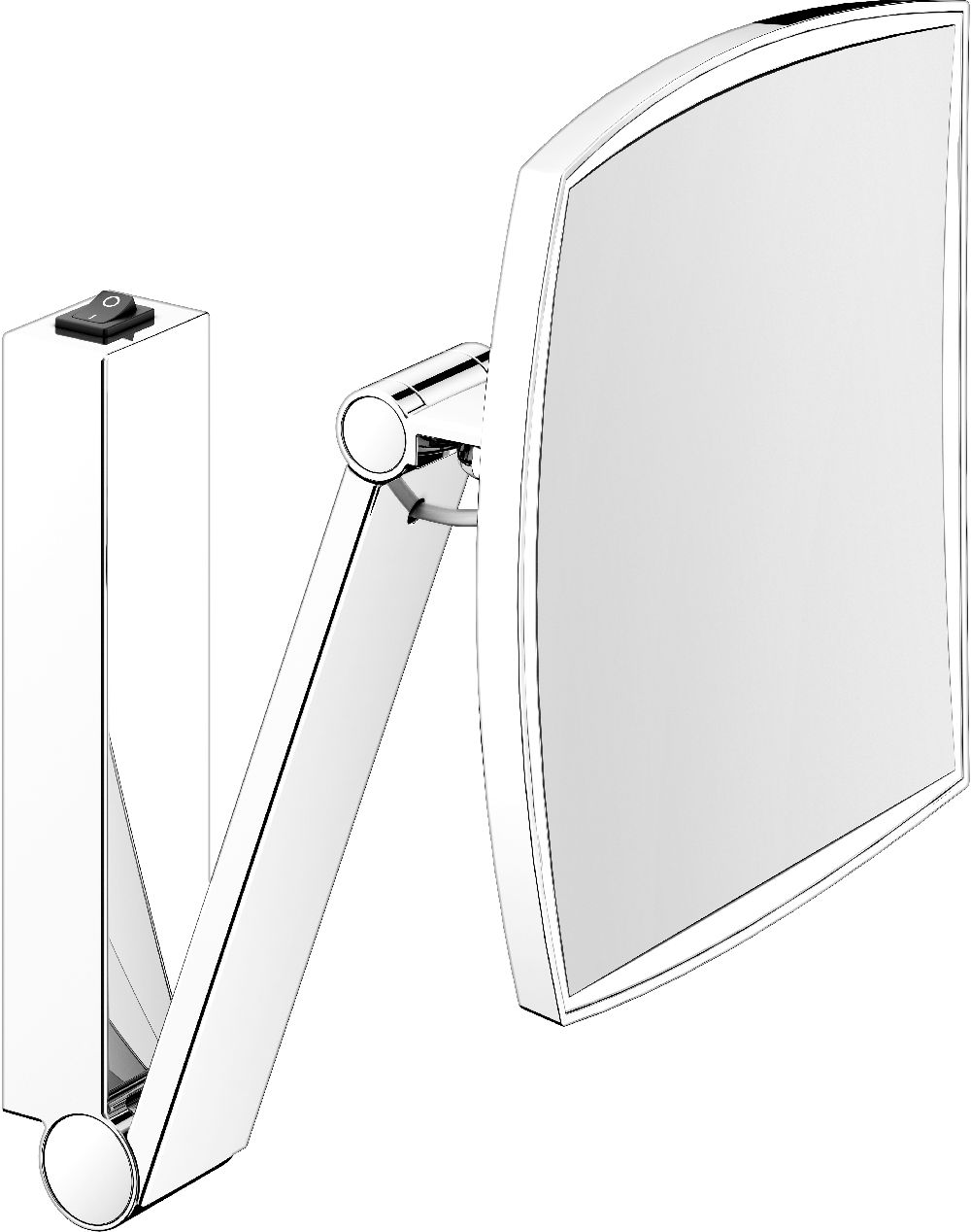 Darmowa Dostawa - Lusterko kosmetyczne 20x31 cm prostokątne z oświetleniem Keuco Cosmetic mirrors 17613039004