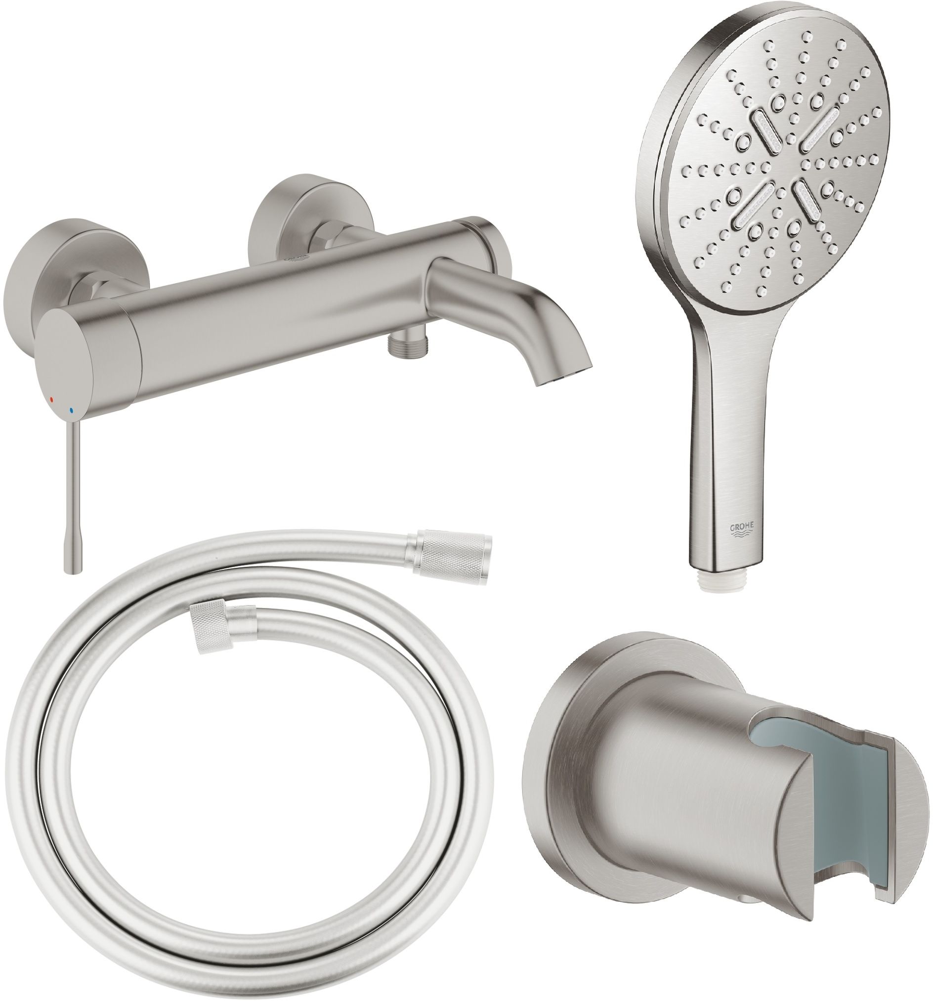 Darmowa Dostawa - Zestaw wannowo-prysznicowy ścienny supersteel Grohe Essence abset10127