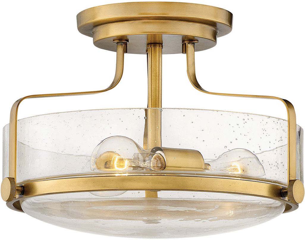 Darmowa Dostawa - Lampa podsufitowa 3x60 W mosiądz-przezroczysta Elstead Lighting Harper HKHARPERSFSHBCS