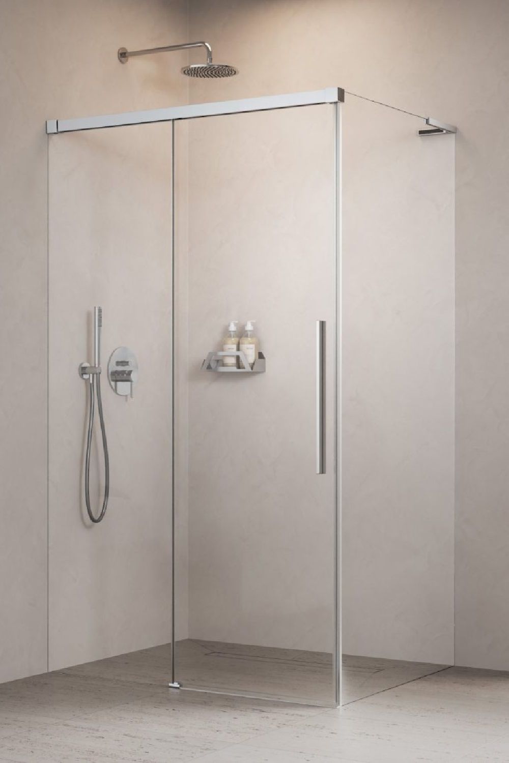 Darmowa Dostawa - Drzwi prysznicowe 56.7 cm rozsuwane chrom połysk/szkło przezroczyste Radaway Idea 8 QL KDJ 105505670101L