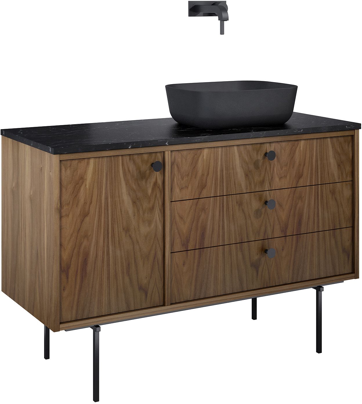 Darmowa Dostawa - Szafka 120x45.6x54 cm podumywalkowa wisząca orzech Elita Legacy RE01120109D480