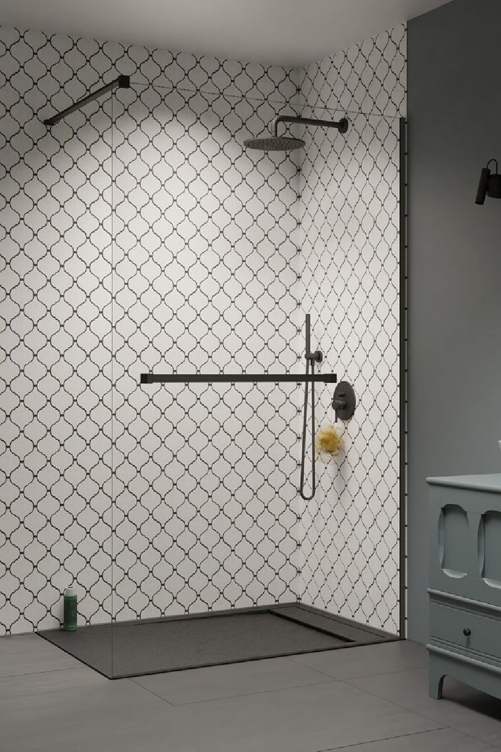 Darmowa Dostawa - Ścianka prysznicowa z wieszakiem 120 cm szczotkowany/szkło przezroczyste Radaway Modo New II Gunmetal 3891249201W