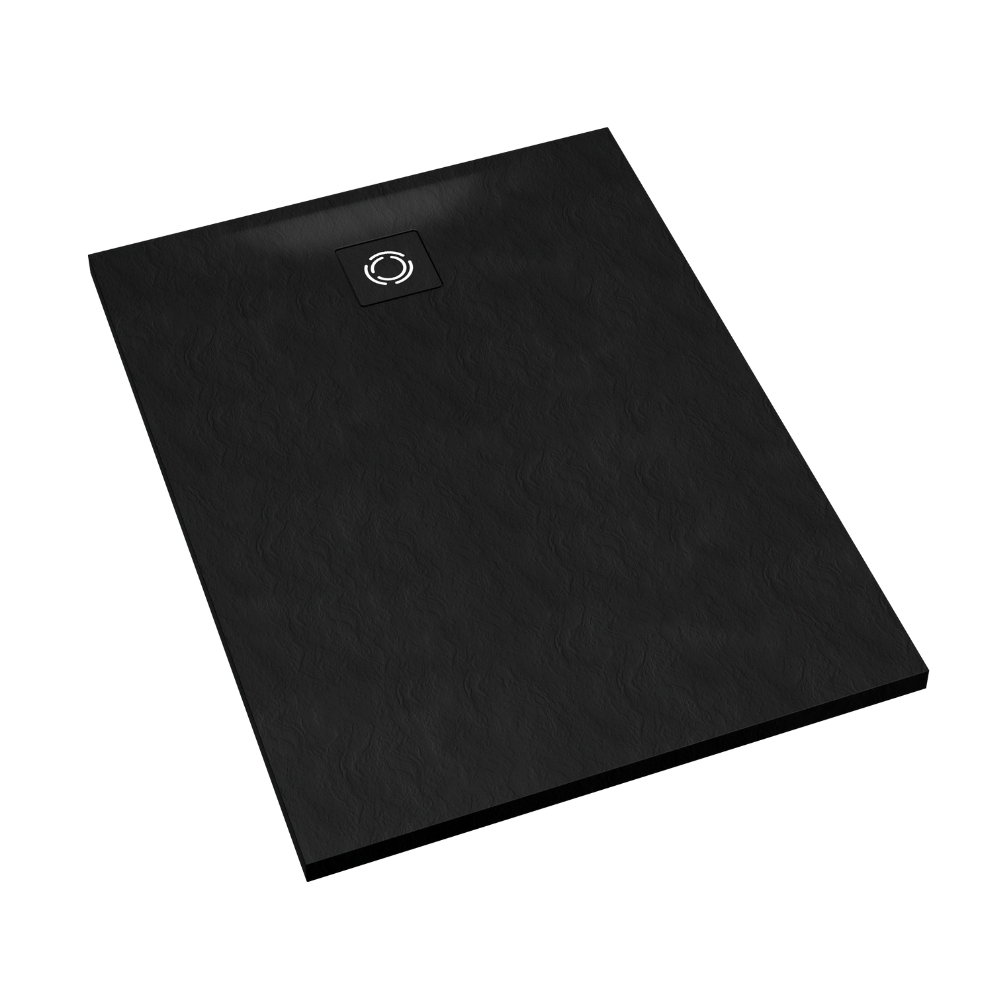 Darmowa Dostawa - Brodzik prostokątny z maskownicą 120x80 cm czarny Schedline Magnific Black Stone 3SPM1P80120CSTM9CST