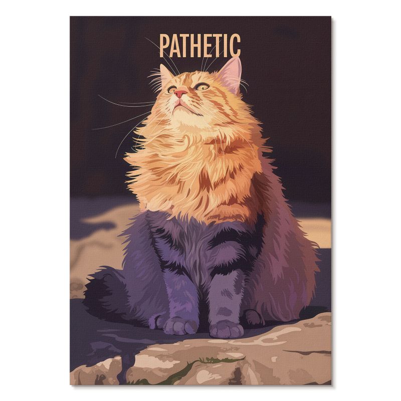 Plakat na Ścianę Tulup 21x29,7 cm (A4) Kot pathetic Do salonu, biura, sypialni 1 szt.