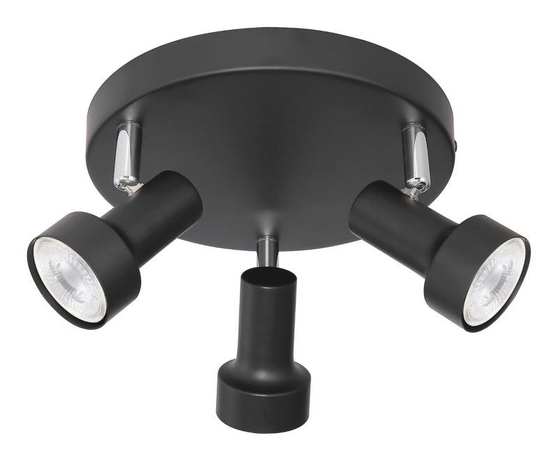 Spot Rabalux Konrad czarny 3 x GU10 x 50W IP20 wym: 10 x 20,5 x 20,5 cm - 1 szt.