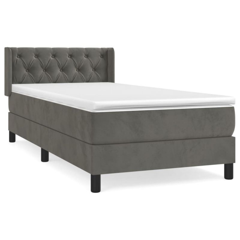 Łóżko kontynentalne WaszeMeble 80x200 cm ciemnoszary WM-3131106 1 szt.