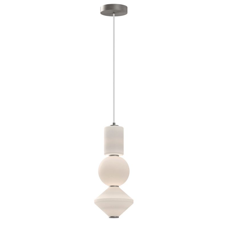 Lampa wisząca Alora Mood Bijou 4958 matowy opal-szczotkowany nikiel nowoczesna wbudowany LED 20W 1 szt.