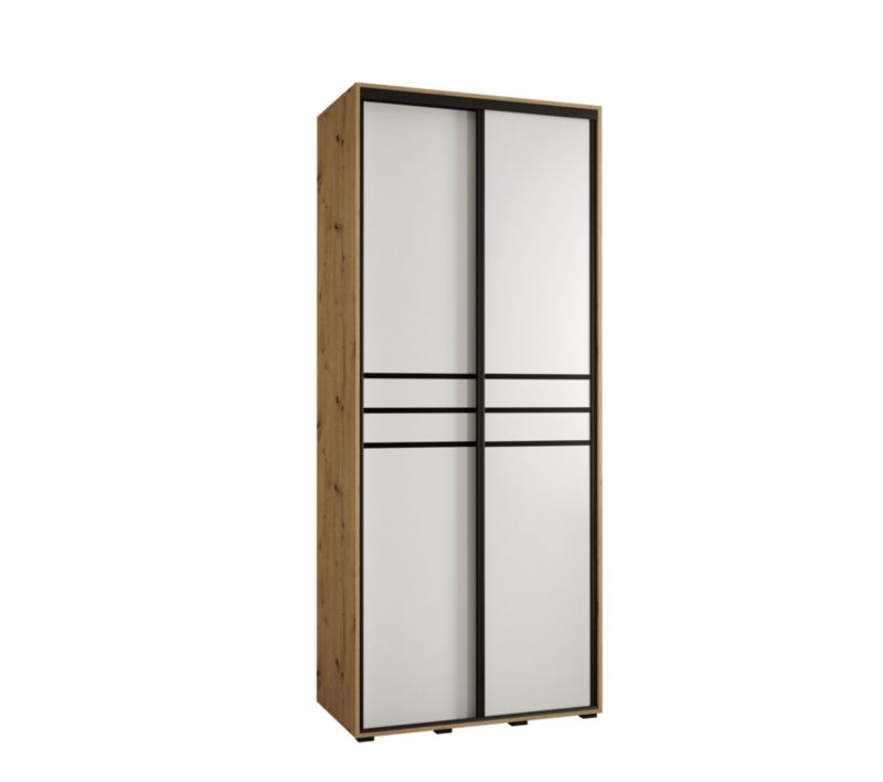 Szafa przesuwna Abiks DAVOS 10 wysoka szer.120cm artisan/biały/czarny 1szt.