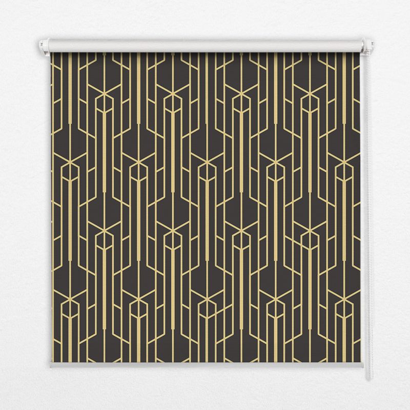 Roleta Wewnętrzna Tulup 60x140 cm Żółty Wzór Montaż do ściany/sufitu 1 szt.