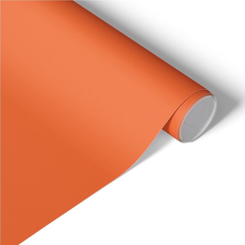 Samoprzylepna Okleina na Meble Tulup 50x100 cm Mocny pomarańcz Ekspresowa Metamorfoza Frontów i Szaf 1 rol.