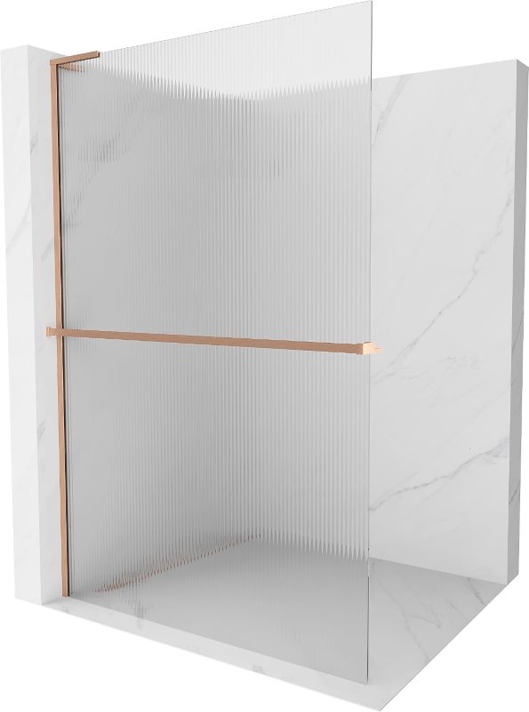 Ścianka prysznicowa walk-in Mexen Kioto+ L prążki miedź szczotkowana 90x200 cm 800-090-123-65-09 1 szt.