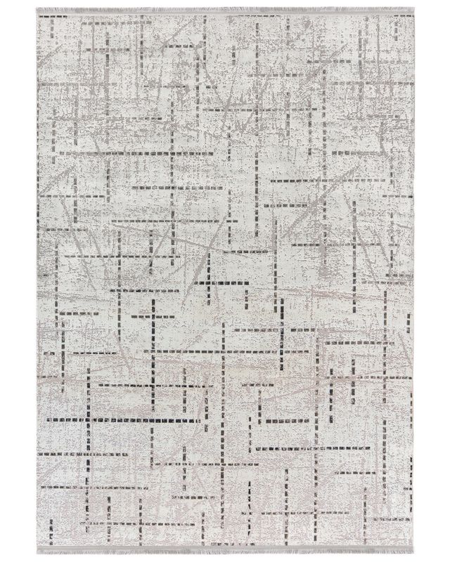 Nowoczesny dywan, geometryczny 200x290cm Bari Nodo Grafite Mazovia - grafitowy, kremowy, szary, na ogrzewanie podłogowe, 1szt.