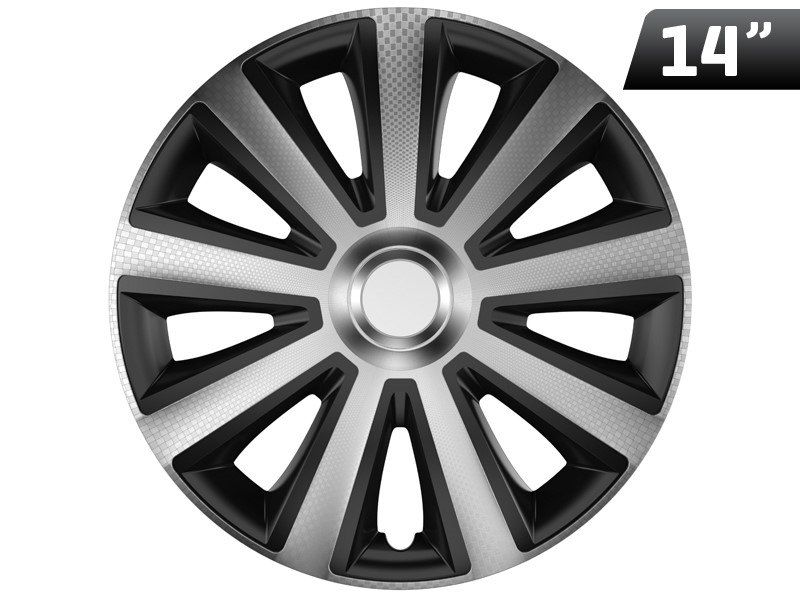 Kołpaki Aviator silver / black 14", 4 szt.