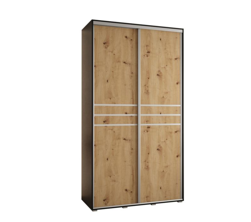 Szafa przesuwna Abiks DAVOS 10 wysoka szer.140cm czarny/artisan/srebrny 1szt.