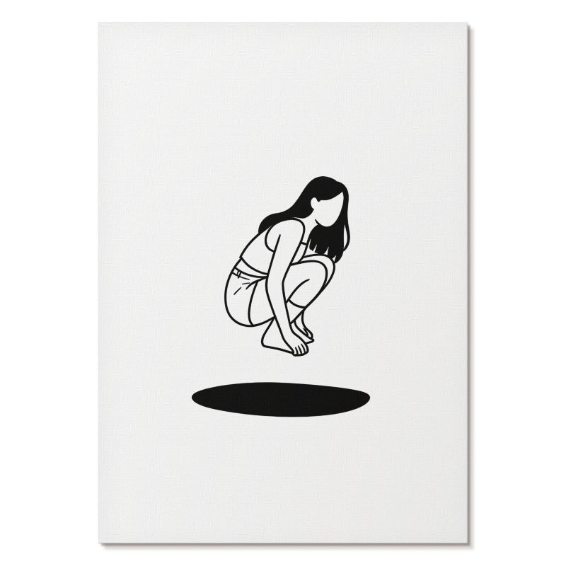 Obraz Plakat Canvas Tulup 59,4,x84 cm (A1) Kobieta nad dziurą Do sypialni, salonu, biura 1 szt.
