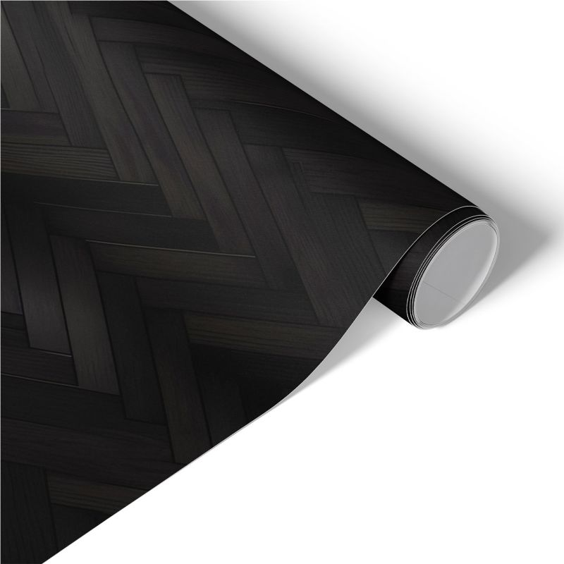 Okleina Meblowa Tulup 50x100 cm Ciemna jodełka Do Sypialni I Garderoby 1 rol.