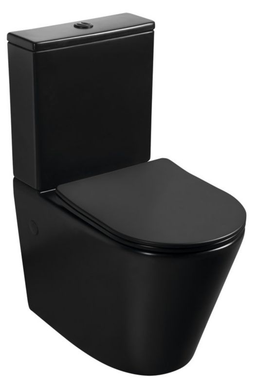 Kompakt WC Domotechnika, odpływ pionowy/poziomy, deska SLIM Soft Close duroplsast, czarny mat 1szt