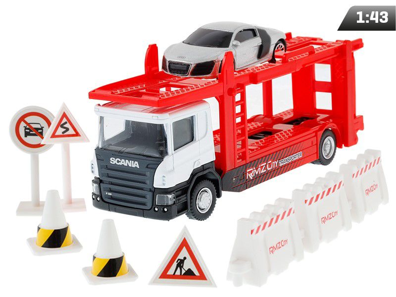 Model 1:64, RMZ City SCANIA - laweta + akcesoria, Carmotion, 1 szt.