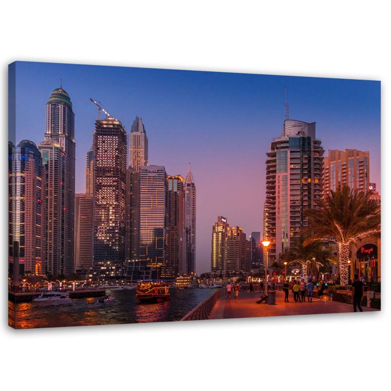 Obraz na płótnie Feeby Dubaj miasto noc architektura 60x40cm 1szt