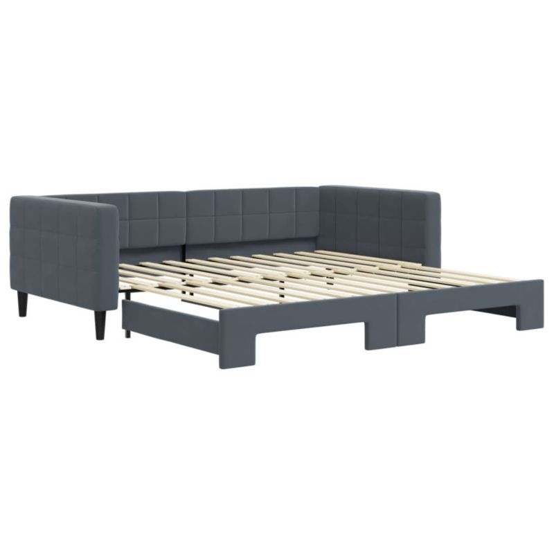 Łóżko dzienne WaszeMeble 100x200 cm rozsuwane szare WM-3196699 1 szt.