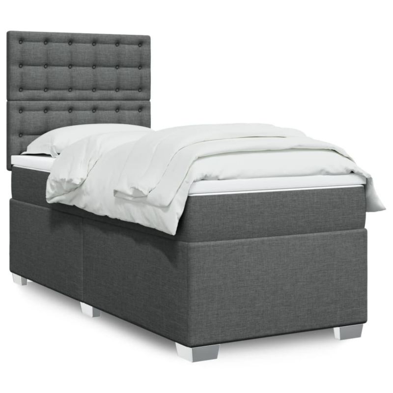 Łóżko kontynentalne WaszeMeble 90x200 cm ciemnoszara WM-3290386 1 szt.