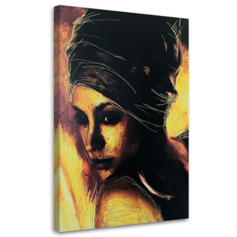 Obraz na płótnie Feeby Zamyślona kobieta portret 70x100cm 1szt