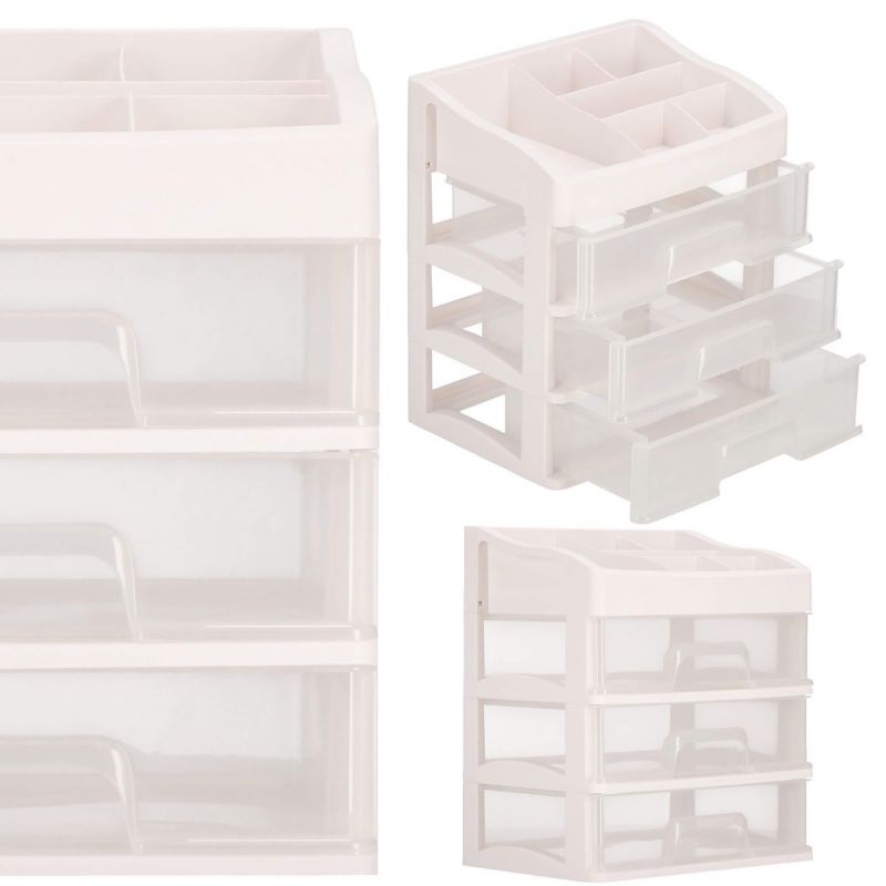 Organizer na kosmetyki Springos 31x26,5x19,5 cm pojemnik na biżuterię z przegródkami 1 szt.