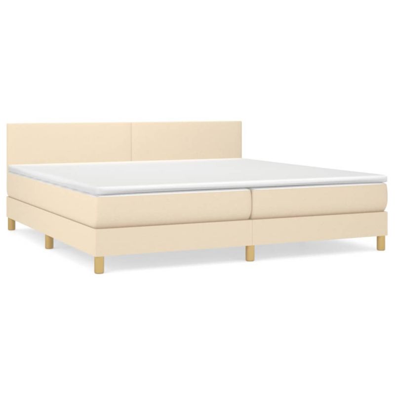 Łóżko kontynentalne WaszeMeble 200x200 cm kremowe WM-3140486 1 szt.