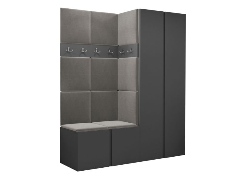 Garderoba MIRJAN 24 Orion III grafit + szary 1 kpl.