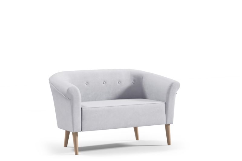 Sofa SOFELLO ESPERO z guzikami 2 osbowa styl skandynawski welur monolith84 1szt.