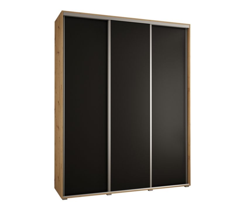Szafa przesuwna Abiks DAVOS 1 wysoka szer.190cm artisan/czarny/srebrny 1szt.