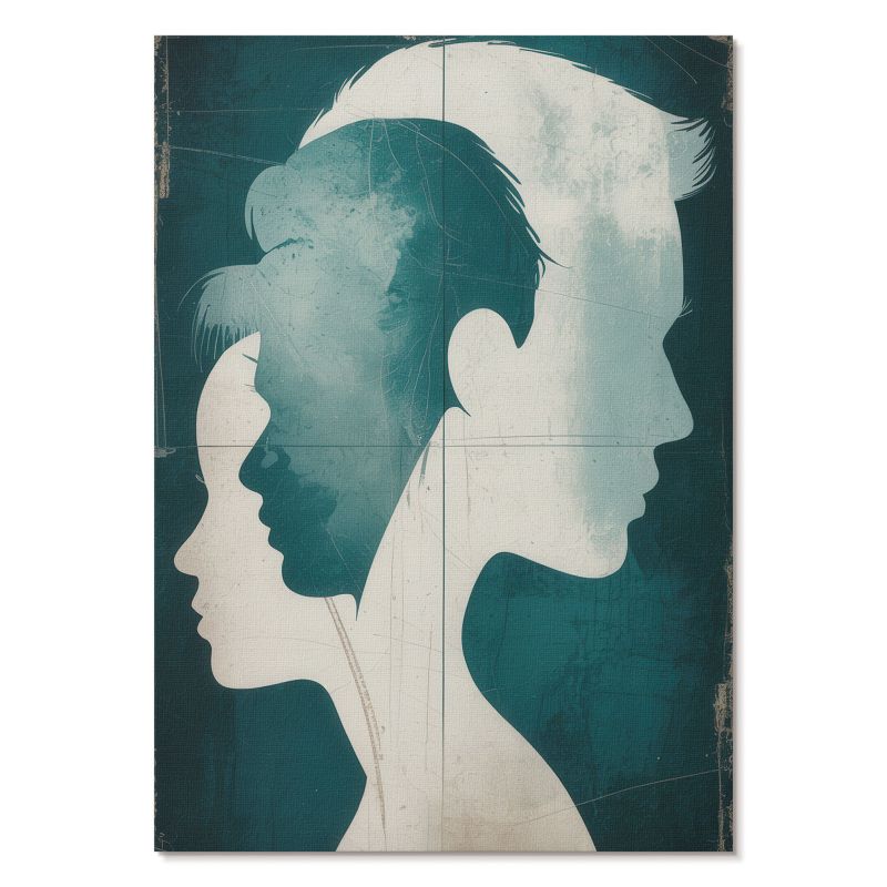 Plakat na Płótnie Tulup 21x29,7 cm (A4) Profile twarzy Do sypialni, salonu, biura 1 szt.