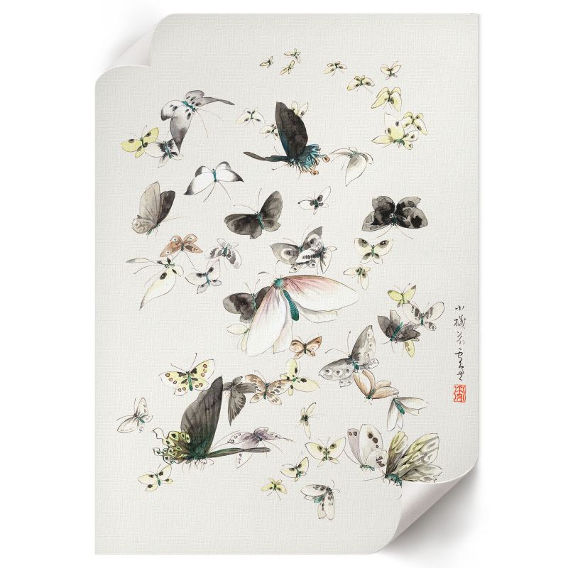 Plakat Premium ArtPrintCave 29,7x42 cm Motyle i ćmy Hokusai 1 szt.