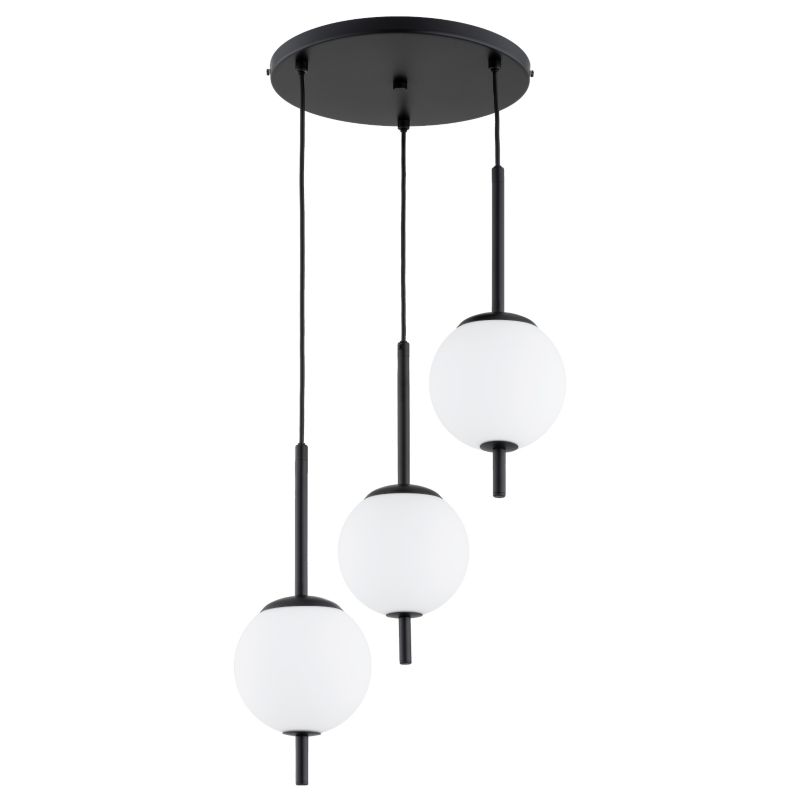 Lampa wisząca kule Alfa DIORA czarna 3xE14x10W IP20 wym:85x41,9x41cm - 1 szt.