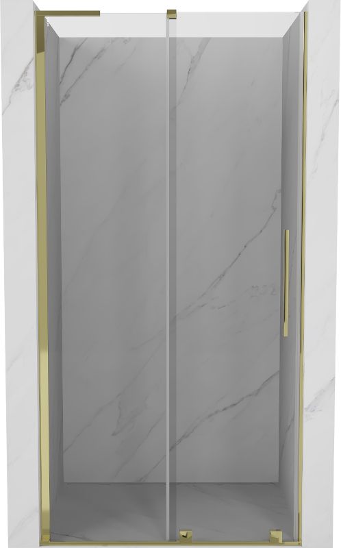 Drzwi prysznicowe rozsuwane Mexen Velar transparent złote 100x200 cm 1 szt.