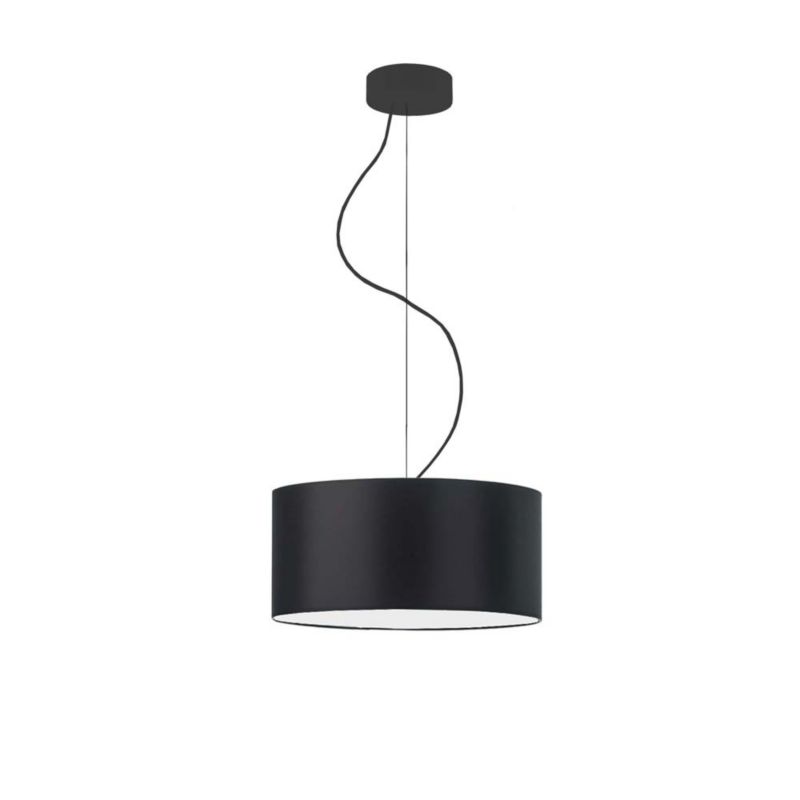 Lampa sufitowa Volta Light Factory żyrandol lampa wisząca z abażurem walec Czarny 30 cm BLUES 1szt.