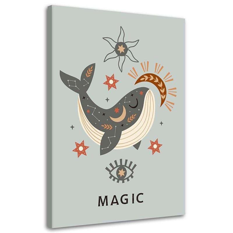 Obraz na płótnie Feeby Magiczny wieloryb 40x60cm 1szt