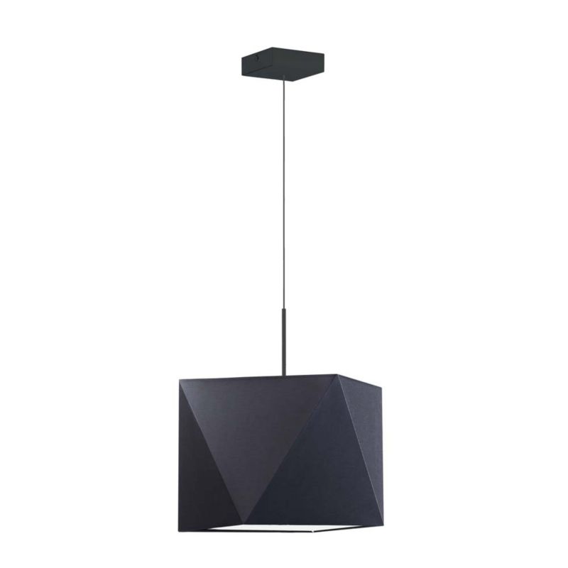 Lampa wisząca zwis Volta Light Factory żyrandol sufitowa z abażurem diament Czarny/czarny BURNE 1szt.