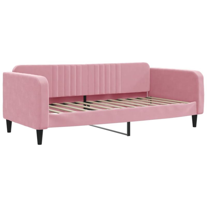 Sofa rozkładana WaszeMeble 90x200 cm Różowy aksamit WM-354089 1 szt.