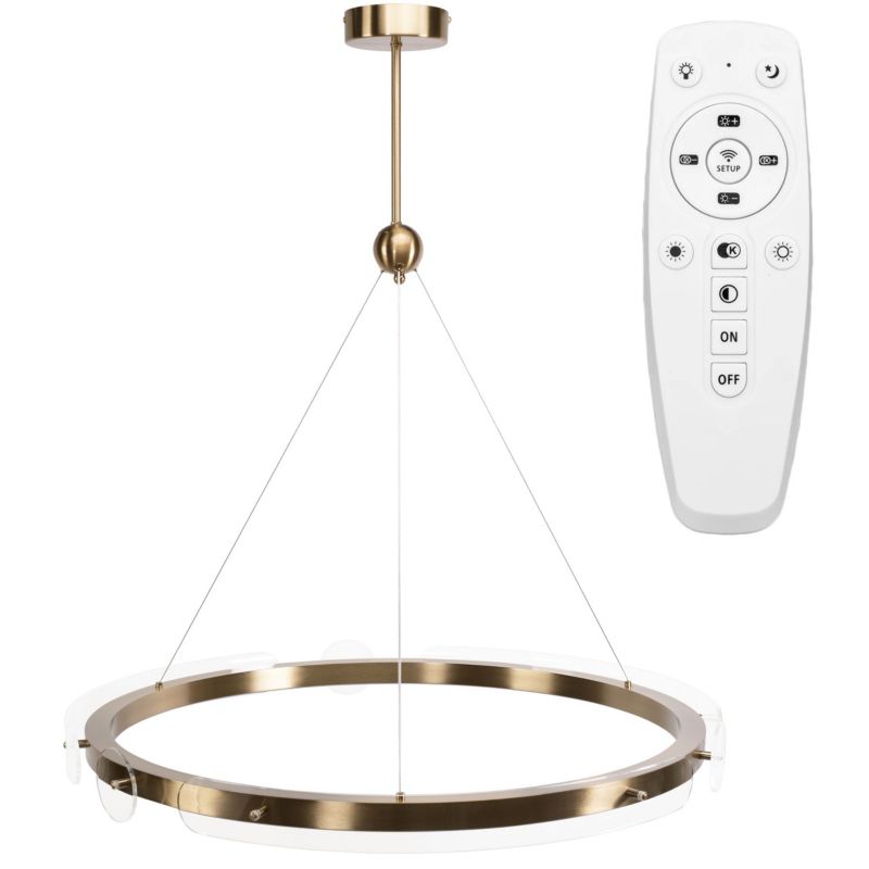 Lampa Sufitowa Wisząca Toolight Led App1549-Cp Złoty Szczotkowany