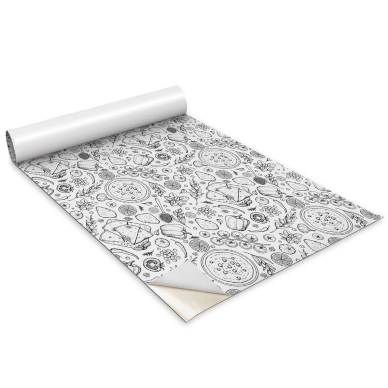 Folia Samoprzylepna Do Mebli Wallfluent 100x50 cm Przyprawy warzywa i owoce Matowa Okleina Dekoracyjna 1 rol.