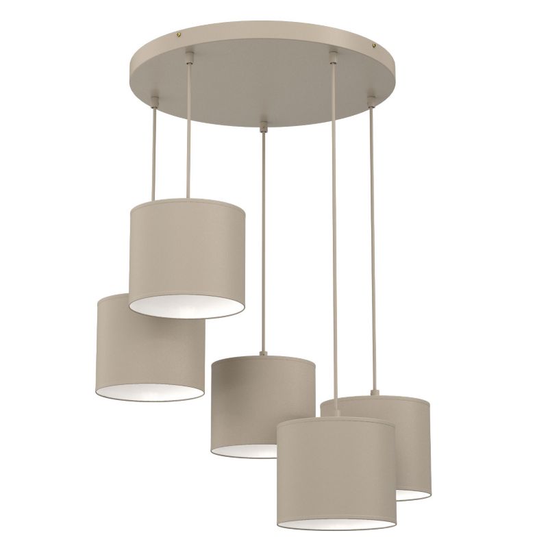 Lampa wisząca Luminex Arden beżowa 5xE27x15W IP20 wym:110x58x58cm - 1 szt.