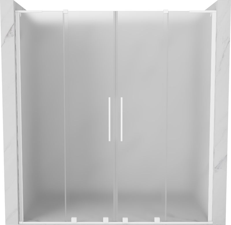 Drzwi prysznicowe Mexen Velar L szron białe 180x200 cm 1 szt.