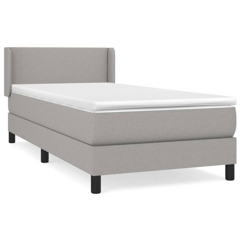 Łóżko kontynentalne WaszeMeble 80x200 cm jasnoszare WM-3129505 1 szt.