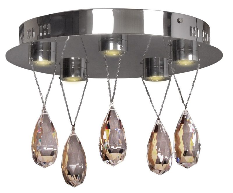 Plafon sufitowy lampa Candellux Prisma chromowany LED 3W 3000K 1500lm IP20 wym: 24 x 34 x 34 cm kryształ - 1 szt.