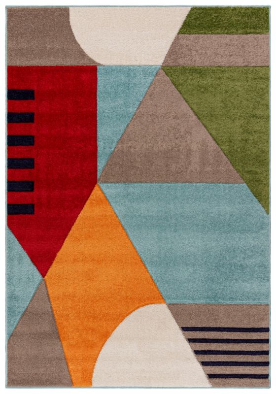 Dywan młodzieżowy nowoczesny, geometryczny 200x300cm Atlanta A101A Mazovia - kolorowy, 1szt.