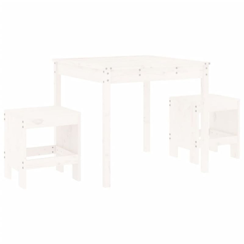 Zestaw mebli ogrodowych bistro WaszeMeble drewno sosnowe biały WM-3157704 1 kpl