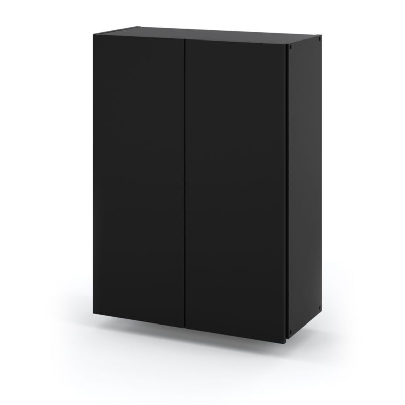 Szafka Łazienkowa Hurtownia-Mebli Wisząca Półek 2 Szafka łazienkowa wisząca 2DW60 60cm Czarny Mat Czarny Mat 60x30x80 cm 1sz