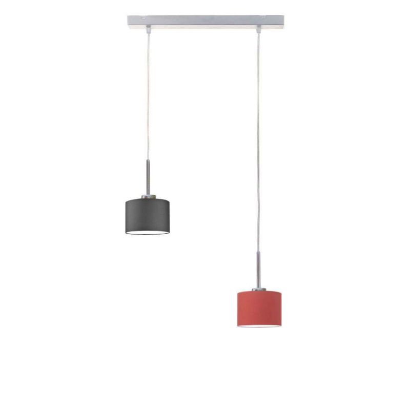 Lampa wisząca Volta Light Factory zwis żyrandol sufitowa z abażurami walec Ceglany, szary JAZZ Z2 1szt.