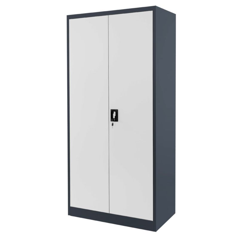 Szafa warsztatowa narzędziowa metalowa Werkberg W-101S G/S dwudrzwiowa 90x40x185cm skręcana szary front 1szt.